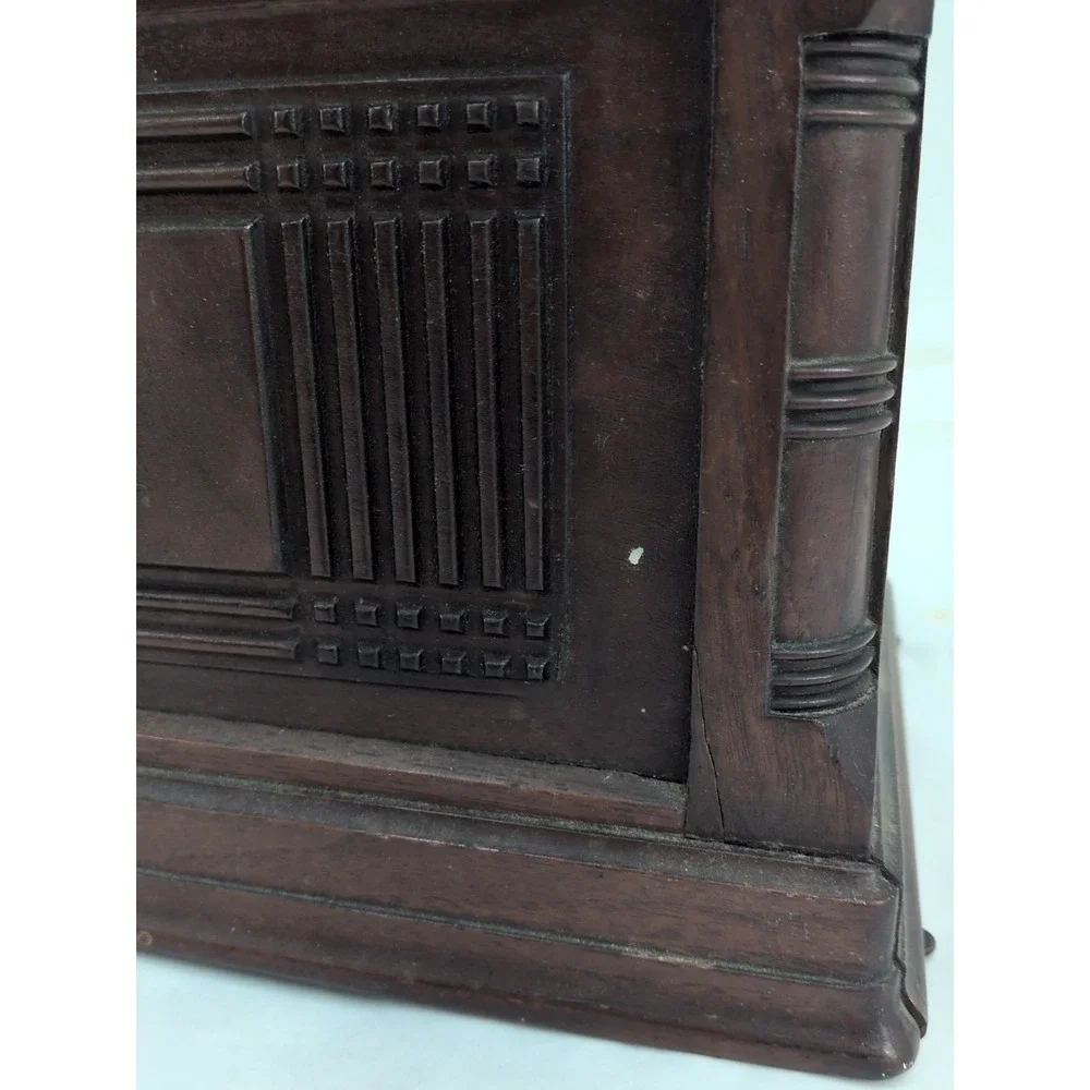 Antique Howe Treadle Sewing Machine Cover Top Coffin Primitive Rare Cottagecore
