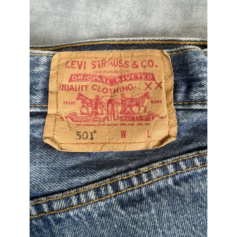 Vintage Levi's 501 Jeans Mens 33x32 32x28 Actual Button Fly Faded Y2K 15501